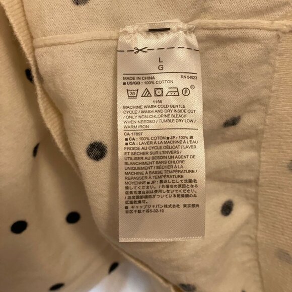 Banana Republic Factory Dot Crew-Neck Sweater - Off-White - SZ L - Picture 5 of 5